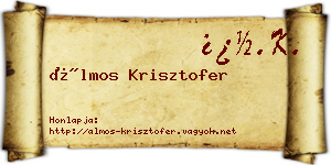 Álmos Krisztofer névjegykártya